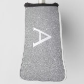 シルバーグリッター&スパークルモノグラム名 ゴルフヘッドカバー (回転90)