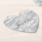 シルバーグリッター スパークル コンフェッティ ペーパーコースター (アングル)