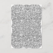 シルバーグリッター ダイヤモンドハート 返信カード (裏面)