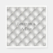 シルバーグリッター ダイヤモンド ウェディング スタンダードランチョンナプキン (正面)