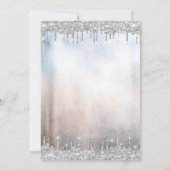 シルバーグリッター ドロップ エッフェル塔  キンセアニエラ 招待状 (裏面)