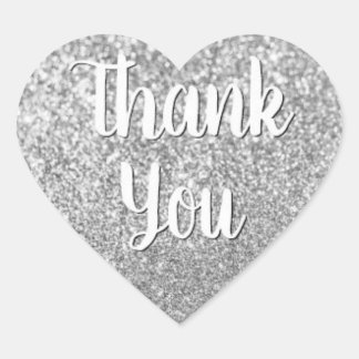 シルバーグリッター ハートシール