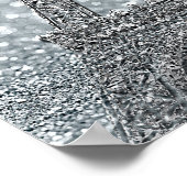 シルバーグリッター&バルーンパリエッフェルタワーパーティー ポスター (角)