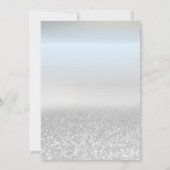 シルバーグリッター、バルーン、ハイヒール退職パーティー 招待状 (裏面)