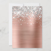 シルバーグリッター バルーン ローズゴールド 21歳の誕生日 招待状 (裏面)