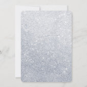 シルバーグリッター&パープルシェブロンベビーシャワー招待状 招待状 (裏面)