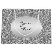 シルバーグリッター フレーム ギフトバッグ (正面)