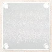 シルバーグリッター：ブラック《写真》ぼけ味クリスマス ガラスコースター (裏面)