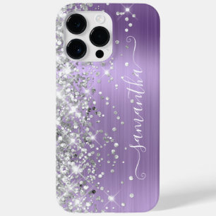 シルバーグリッター ライトパープル ギャル シグニチャー Case-Mate iPhone 14 PRO MAXケース