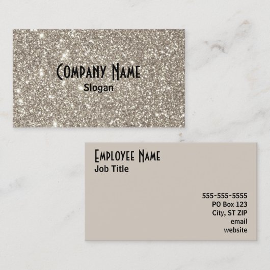 シルバーグリッター 名刺 (正面/裏面)