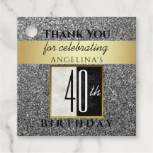 シルバーグリッター 40歳の誕生日お礼
