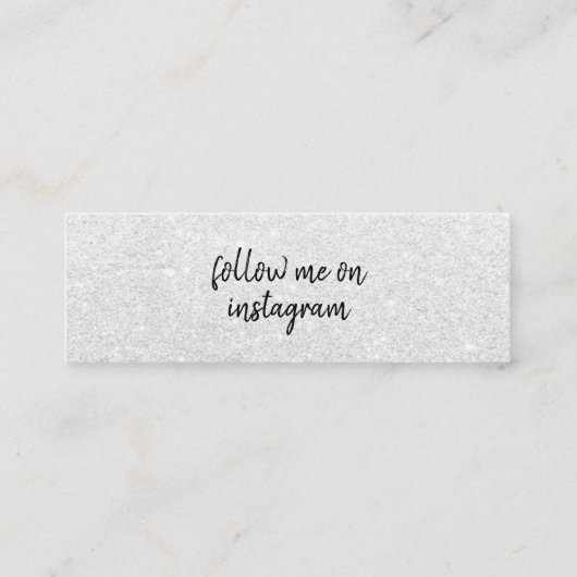 シルバーグリッターInstagramロゴのソーシャルメディアスクリプト コーリングカード (裏面)