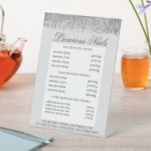 シルバーグリッタ爪、 ネイルヘアスパサロンメニュー価格 台座サイン (インサイチュ)