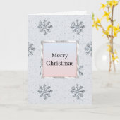 シルバーグリッツスノーフレーククリスマスオンブレ カード (黄色い花)