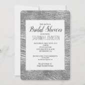 シルバーグリッツゼブラプリントブライダルシャワー 招待状 (正面)