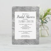 シルバーグリッツゼブラプリントブライダルシャワー 招待状 (スタンド正面)