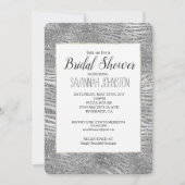 シルバーグリッツゼブラプリントブライダルシャワー 招待状 (正面)