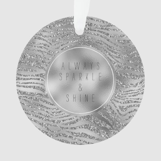 シルバーグリッツゼブラプリント オーナメント (正面)