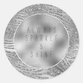 シルバーグリッツゼブラプリント ラウンドシール