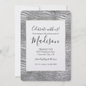 シルバーグリッツゼブラプリント 招待状 (正面)