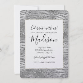 シルバーグリッツゼブラプリント 招待状