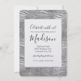 シルバーグリッツゼブラ柄 招待状