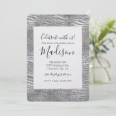 シルバーグリッツゼブラ柄 招待状 (スタンド正面)