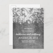 シルバーグリッツ文字列lightsヴィンテージ保存日付 案内ポストカード (正面/裏面)