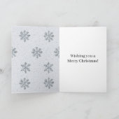 シルバーグリッツ スノーフレークス クリスマス カード (内部)