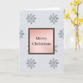 シルバーグリッツ スノーフレークス クリスマス カード (黄色い花)