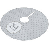 シルバーグリット水玉模様モノグラムイニシャルツリースカート ブラッシュドポリエステルツリースカート (アングル)