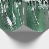 シルバーグリーンからブラック抽象芸術 ラッピングペーパー (角)