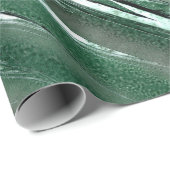 シルバーグリーンからブラック抽象芸術 ラッピングペーパー (ロールコーナー)