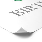 シルバーグリーンスウィート16誕生日カスタム18x24 ポスター (角)