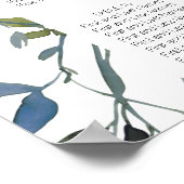 シルバーグリーンフローラ結婚のシーティングチャート ポスター (角)