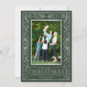 シルバーグリーンリーのクリスマスフォト シーズンカード (正面)