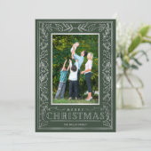 シルバーグリーンリーのクリスマスフォト シーズンカード (スタンド正面)