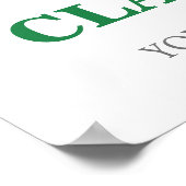 シルバーグリーン卒業パーティカスタムー20x30写真 ポスター (角)