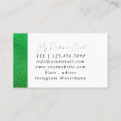 シルバーグリーン大理石ダイヤモンドコーチ名刺 名刺 (裏面)