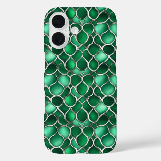 シルバーグリーン抽象芸術 Case-Mate iPhoneケース (裏面)