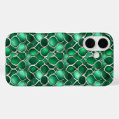 シルバーグリーン抽象芸術 Case-Mate iPhoneケース (裏面 (横))