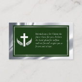 シルバーグリーン教会の牧師祭司 名刺 (裏面)