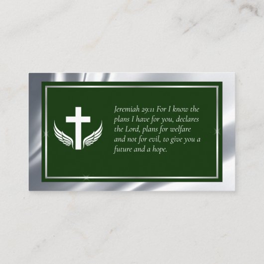 シルバーグリーン教会の牧師 名刺 (裏面)