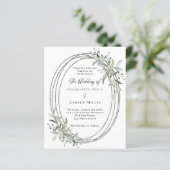 シルバーグリーン結婚式招待状 (スタンド正面)