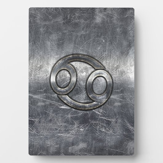 シルバーグレイがん〔占星術の〕十二宮図サインイン動揺してスタイル フォトプラーク (正面)