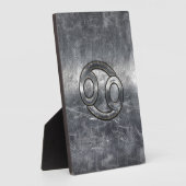 シルバーグレイがん〔占星術の〕十二宮図サインイン動揺してスタイル フォトプラーク (側面)