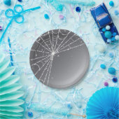 シルバーグレイとホワイトダイヤモンドきらめくスパイダーウェブ ペーパープレート (パーティー)