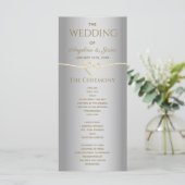 シルバーグレイのウェディング プログラム (スタンド正面)