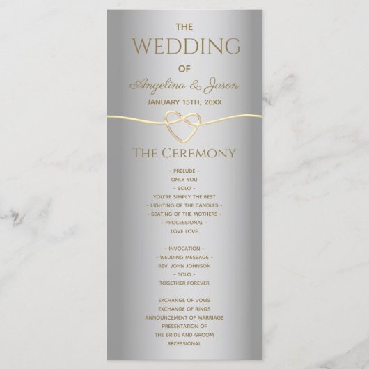 シルバーグレイの結婚式 プログラム (正面)