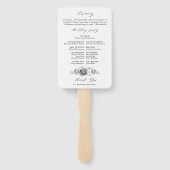 シルバーグレイアイボリーフローラウィンターウェディングプログラム ハンドファン (裏面)